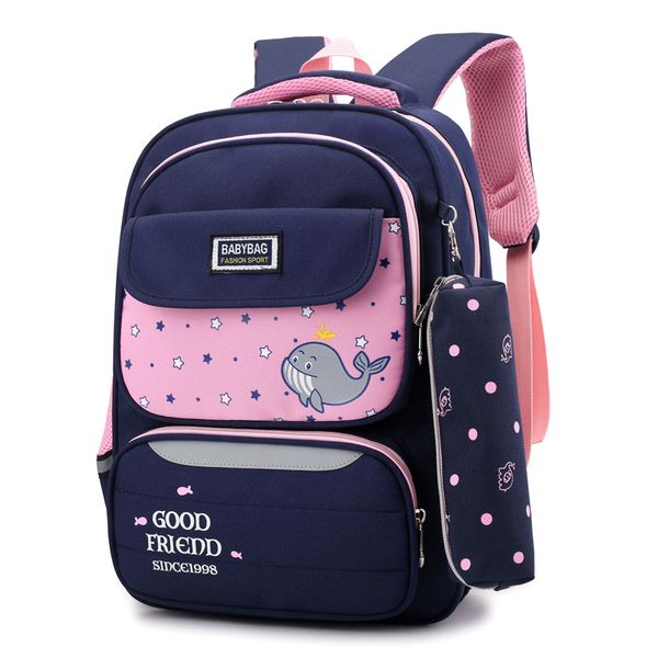 

children cartoon school bags with reflective stripe backpack for girls boys oxford primary school student backpacks kids mochila