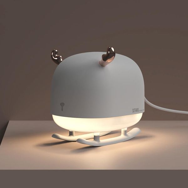 

260ml sleigh deer ultrasonic air humidifier mini usb deskmist maker bedroom night light essential oil diffuser
