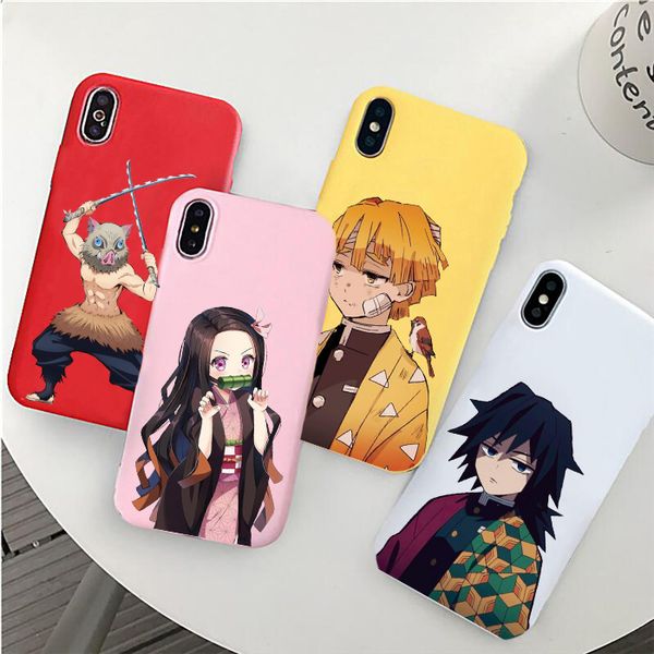 

kamado nezuko kimetsu no yaiba demon slayer tpu color soft phone case for iphone 6/6s 7 / 8 , 7plus/8plus, x , xs i11 i11pro
