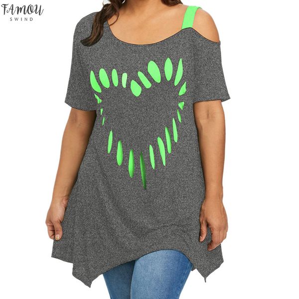 

womens and blouses 2020 5xl large size women love printing shirt short sleeve casual shirt blouse top, White