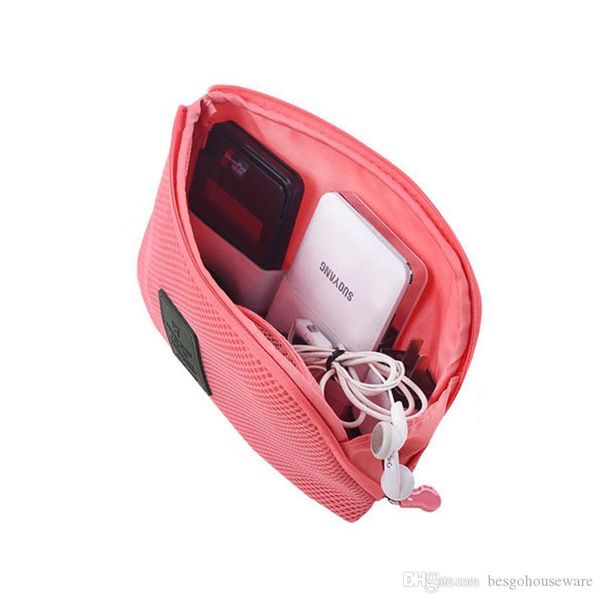 

portable charging cable storage bags earphone organizer outdoor travel shockproof digital storage bag 12.5*15*3cm lightweight bh01015 tqq