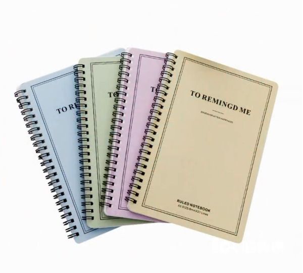 

2019 новые творческие тенденции a5 coil notebooks для ежедневного расписания memo школы канцелярские товары бумажная обложка журнала канцеля, Purple;pink