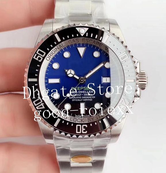 

men's automatic cal.3235 watches deep blue black watch men noobf factory 126660 sea dweller 904l steel ceramic dive eta 2836 wristwatch, Slivery;brown