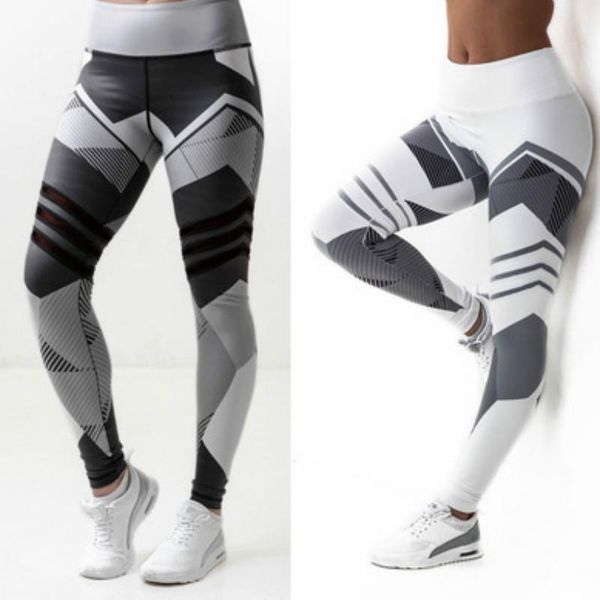 

womens designer leggings sports yoga pants striped fashion sweatpants running fitness gym legging 2020 new wholesale sell 3 colors, Black