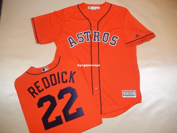 

baseball mens ha ##22 josh reddick shirt jersey orange new mens stitched jerseys big and tall size xs-6xl for sale, Black;blue