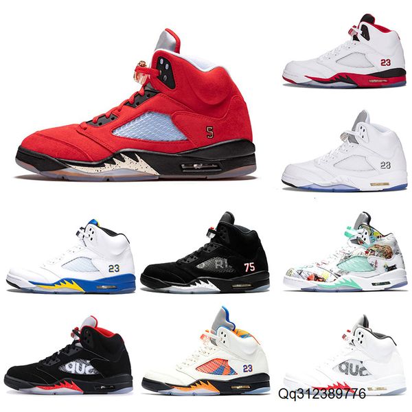 

michigan inspire wings laney 5 v 5s mens basketball shoes trophy room grape fire red og black metallic silver men sports sneakers