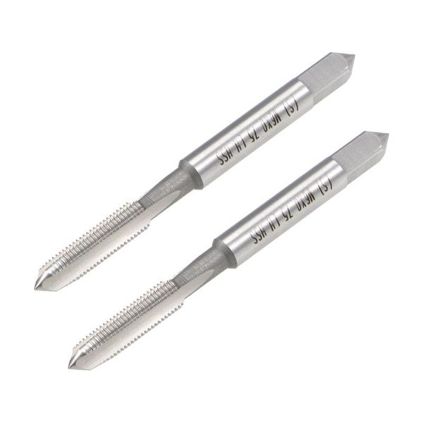 

uxcell metric machine tap left m6 thread 0.75 pitch h2 accuracy 3 flutes high speed steel 2pcs
