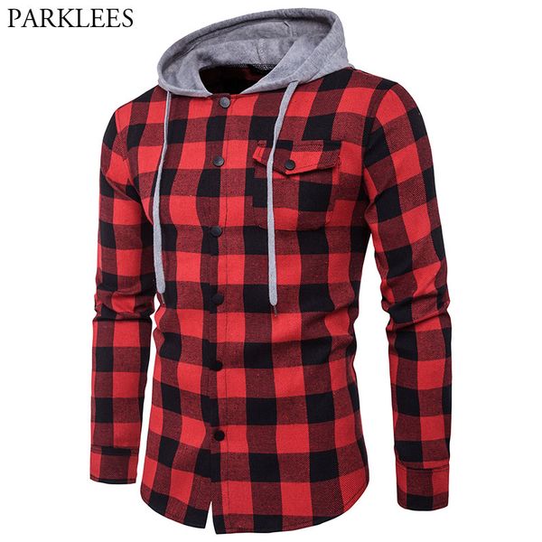 camisas de cuadros para hombre manga larga