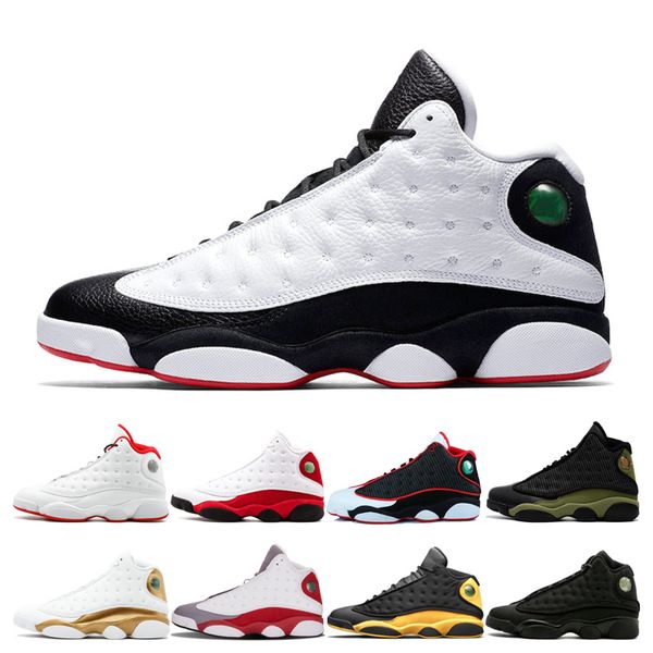 

13 13s basketball shoes mens he got game barons black red white melo class of 2003 black cat chicago designer sport sneakers