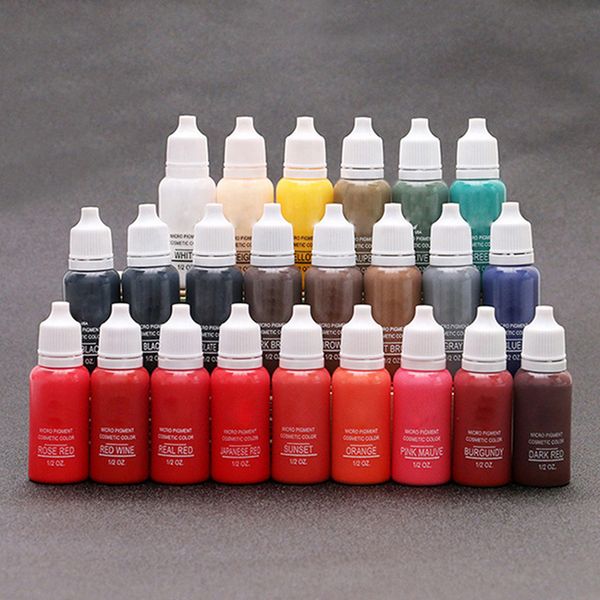 

professional permanent makeup eyebrow lip tattoo ink 30ml/ 1oz / 30g color tattoo pigment 23 colors for choose