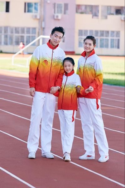 

осенняя одежда национальная сборная спорта набор с длинным рукавом мужчин и женщин школьная форма running получать премии спорт will uniform, White;black