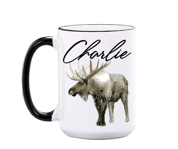 

moose mug - personalized ceramic cup - moose lover gifts moose coffee mugs - dishwasher & microwave safe 11oz dropshipping
