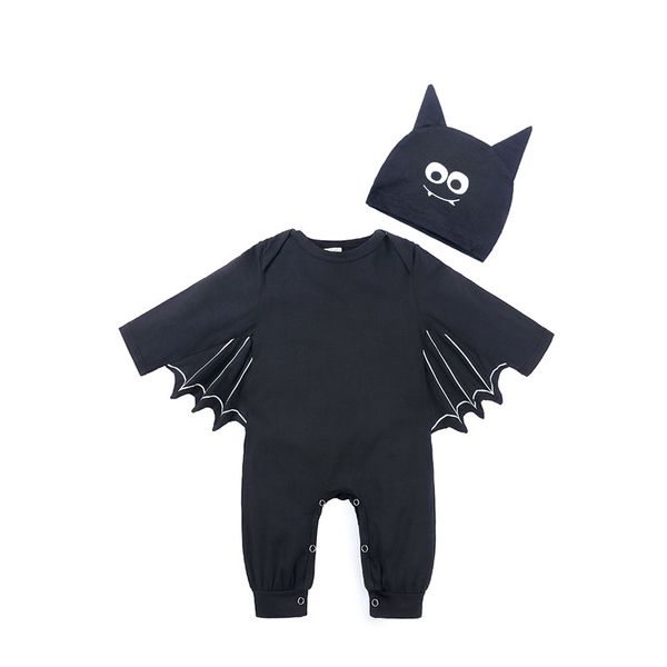 

new fashion toddler newborn baby romper halloween cosplay baby clothes cotton long sleeve infant romper+hat set 3-24 months, Blue