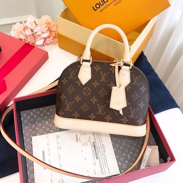 

018 lv louis vuitton neverfull alma bb handbags women leather shoulder bags evening shell messenger bags tote bags