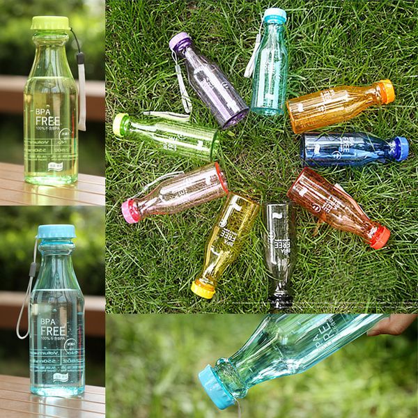 

9 colors 550ml grand water bottle bpa cycling cups bicycle bike sports unbreakable plastic water bottle ems jy695