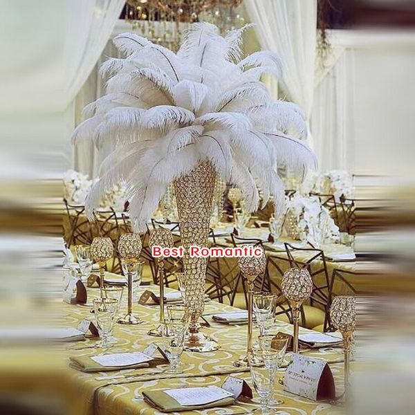 European Style Gold Silver Crystal Acrylic Beaded Wedding