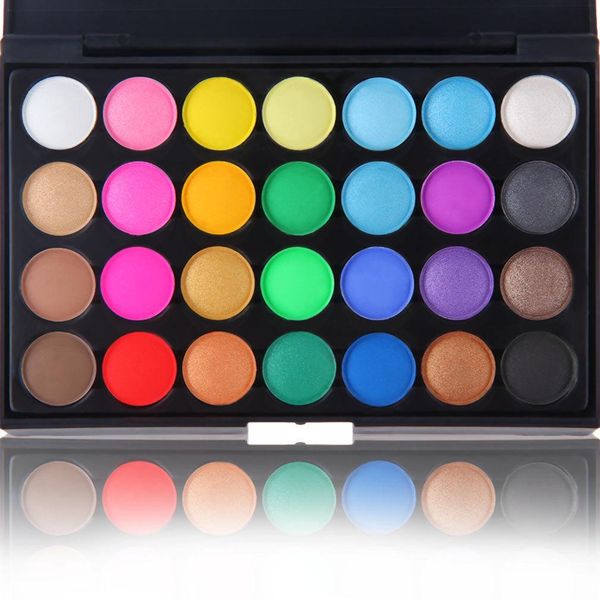 

28 color bead/matte/blend eyeshadow durable waterproof and non-smudge with eye shadow brush combination make-up suit.