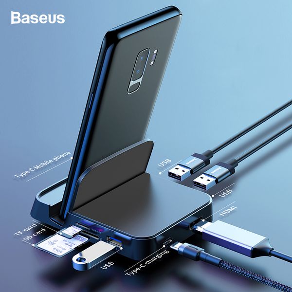 

Концентратор 7 в 1 USB Type C HUB Док-станция для Samsung S10 S9 Dex Pad Station USB-C к HDMI док-станция Адаптер питания для Huawei P30 P20 Pro