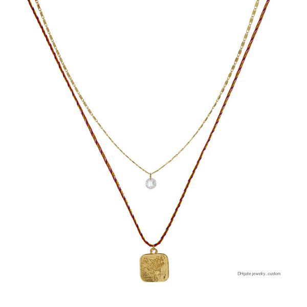 

ma'am multi-storey necklace 18k gold anomaly drip rome coin elizabeth pearl pendeloque cut, Silver