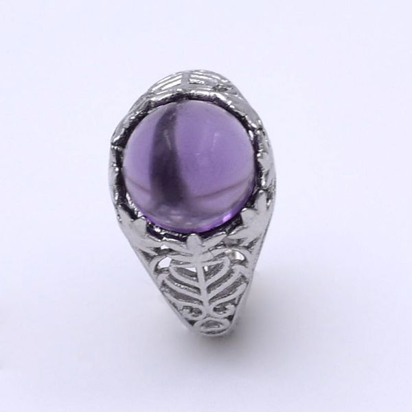 

vintage silver lady ring with purple stone european and american fashion lady simple hollow design wedding ring jewelry anillos, Golden;silver