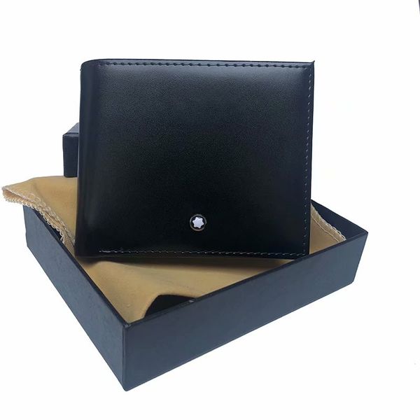 

2019 men's leather luxury mb wallet casual short designer wallet card holder pocket deluxe wallet men ing, Red;black
