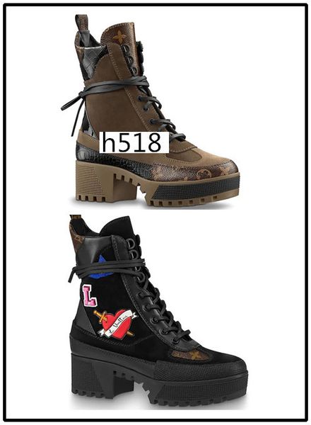 

с коробкой лауреатом платформой desert ботинком fall winter combat desert boots feminino high platform womens winter snow бутс, Black
