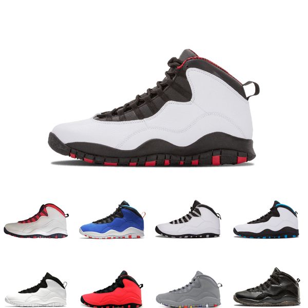 

wholesale 10 mens basketball shoes chicago black cement cool grey gs fusion red 10s sport trainers authentic size us 7-12