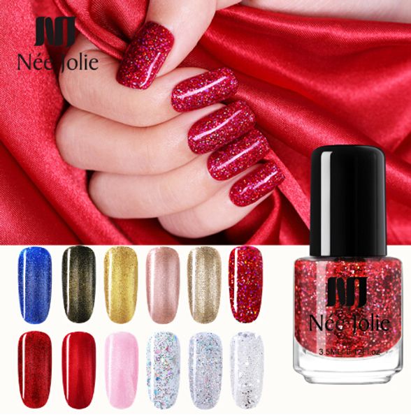 

glitter glimmer shiny sequins nail polish pure color lacquer varnish diy manicure nail art polish varnish design