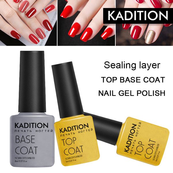 

kadition and base coat transparent gel lacquer sealing layer led design gel nail polish varnishes sticky beautiful nail art, Red;pink