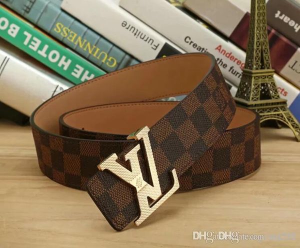 

2020 new delivery designer leather belt double letter buckle leather luxury male designer women belt belt, Black;brown