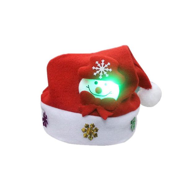 

kids led christmas hat santa claus reindeer snowman xmas gifts cap bonnet de noel adulte santa claus hat#25
