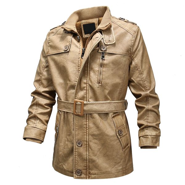 

heflashor 2019 winter new brand men pu leather jackets men fashion washed leather solid color coats male outdoor jacket, Black