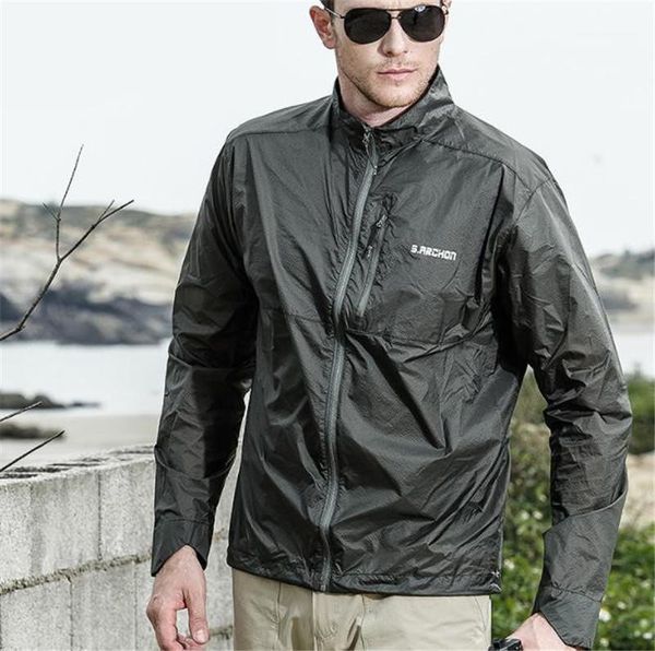 

windbreaker fashion camouflage long sleeve stand collar loose mens coats sunscreen casual male clothing summer mens sports, Tan;black