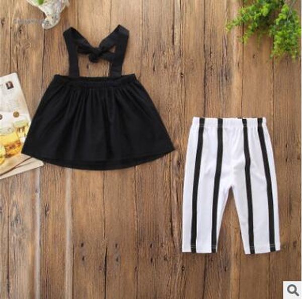 Toddler Baby Kids Girls Outfits Clothes T-shirt Vest Tops+Shorts Pants 2PC Set