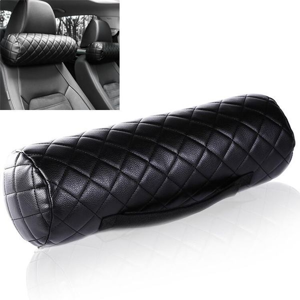 

40*12 cm car automotive interior products upholstery neck pillow round long car headrest head support pillow auto