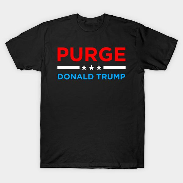 

purge trump cotton summer fashion casual tshirt mens short sleeve plus size 3xl cmt, White;black