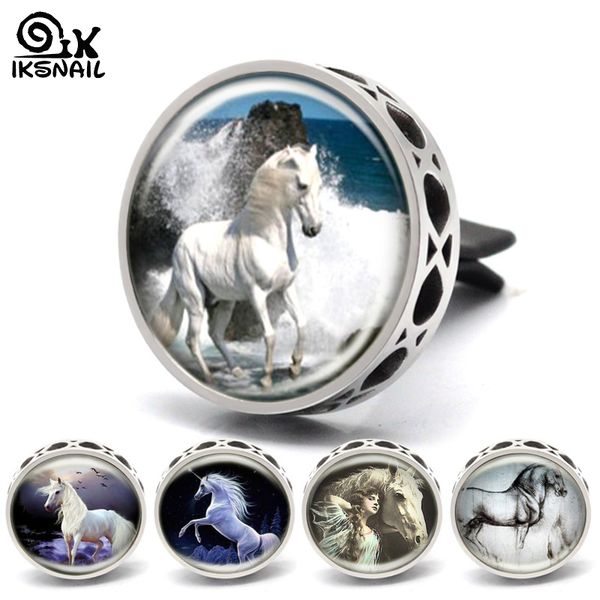 

iksnail car air freshener stainless steel hollow essential oil clips car air conditioning outlet perfume clip