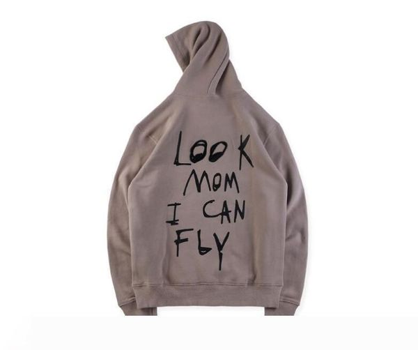 

travis scott astroworld look mom i can designer hip hop hoodies casual hooded sweatshirts male printed high street pullover, Black
