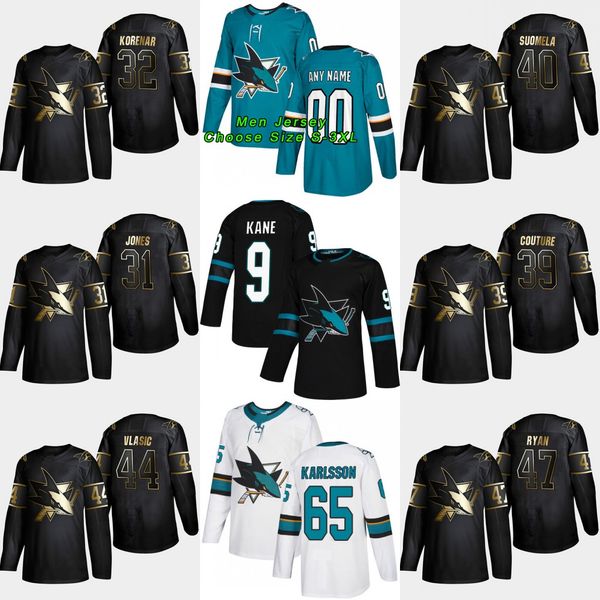 

32 Josef Korenar 2019 Golden Edition San Jose Sharks Martin Jones Antti Suomela Joakim Ryan 39 Logan Couture 44 Marc-Edouard Vlasic Jersey