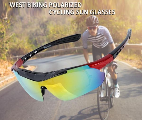 

mountain bike riding glasses anti-wind goggles sunglasses cycling equipment five pairs of lenses polarized version /pc version