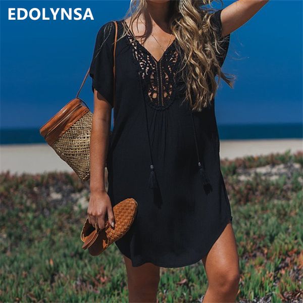

2019 cotton beach cover up sarong swim cover up pareos de playa mujer beachwear vestido playa bikini tunics #q710, Blue;gray