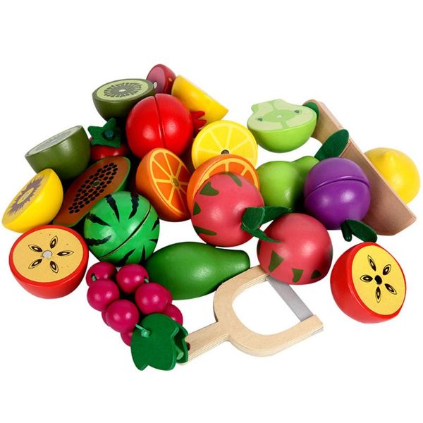 

12 pcs magnetic wooden fruit/vegetable combination cutting toy set for children d08c