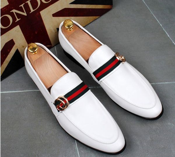 

2018 Британский стиль мужчины повседневная вечернее платье обувь блеск заклепки Hom