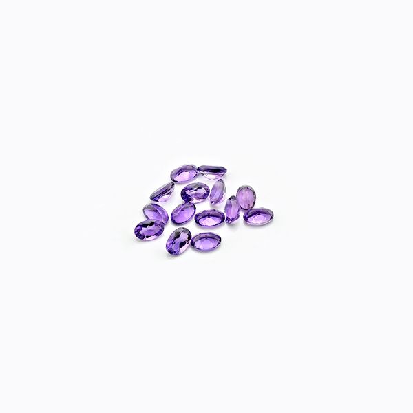 

50pcs/lot dark purple 3x4-4x6mm oval brilliant facet cut 100% authentic natural amethyst crystal gem stones for jewelry making, Black