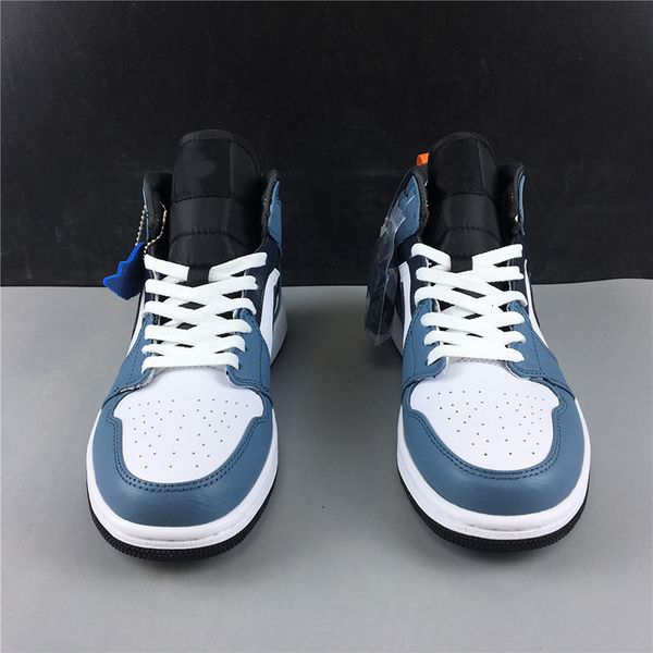 

with box 2020 mens and womens basketball shoes blue the great 1s mid fearless for men brand designer sports trainers navy white