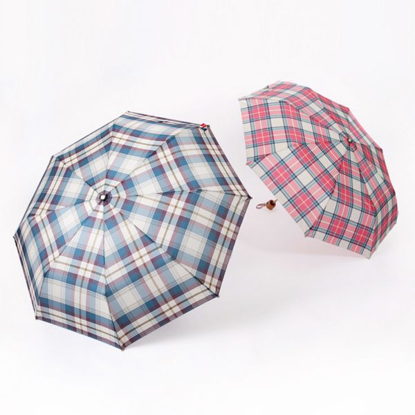 

stylish plaid creative art umbrella rain women floding mini famale umbrella men kids guarda rain umbrellas anti uv uby095