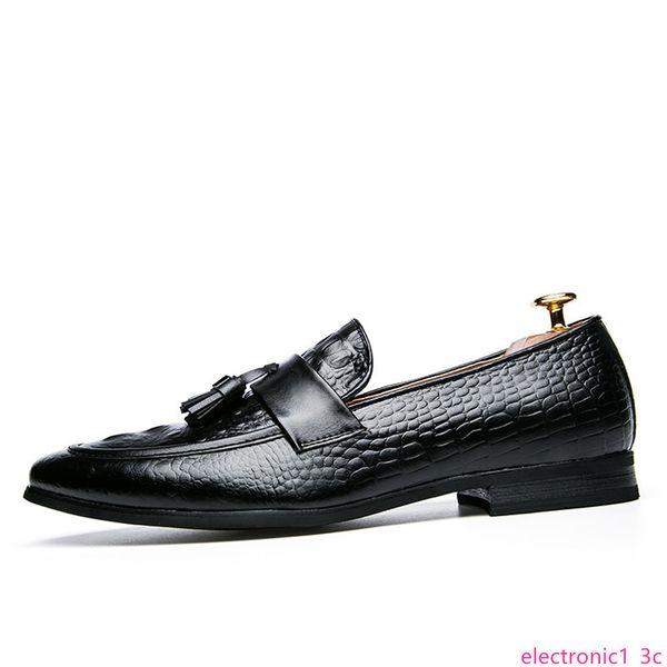 

lefu shoes men's leather foreign trade, Black;green