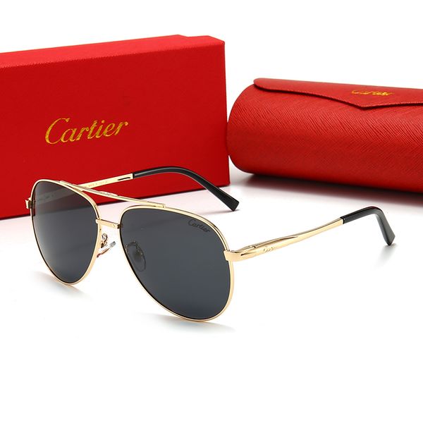 

fashion glasses cartier designer sunglasses luxury sunglasses for mens womens beach glasses uv400 polarized 2106 with box, White;black
