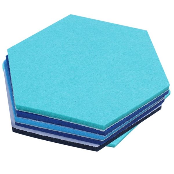 

5pcs/set hexagon felt board hexagonal felt wall sticker multifunction 3d decorative home message board self-adhesive kids room b other home