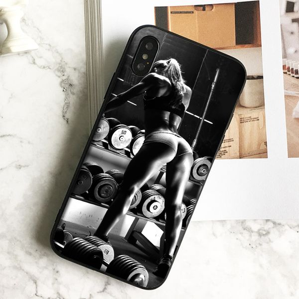 

capa luxury fitness girl phone case для iphone 11 pro xs max xr 8 7 6s plus 5 se case мягкий черный силиконовый чехол tpu